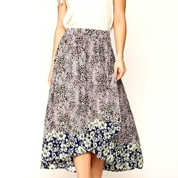 Pattern Mix SKIRT ~ Pale Lavender Animal Print o'e - Picture 6 of 14